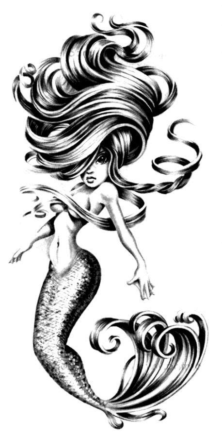 Pin By Maria Griffioen On Tattoo Flash Mermaid Tattoos Mermaid