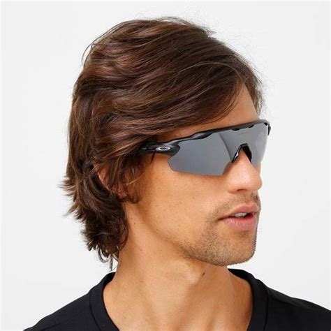 Oakley Radar Preto Com Lente Prata Óculos De Sol Masculino Óculos