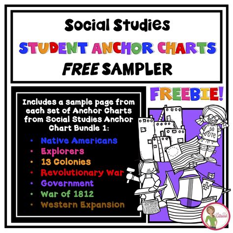 Freebie Social Studies Student Anchor Charts Sampler Social