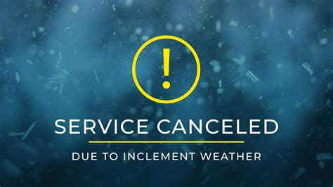 Midweek Service Cancelled Due to Severe Weather | Bridgeford Church of God