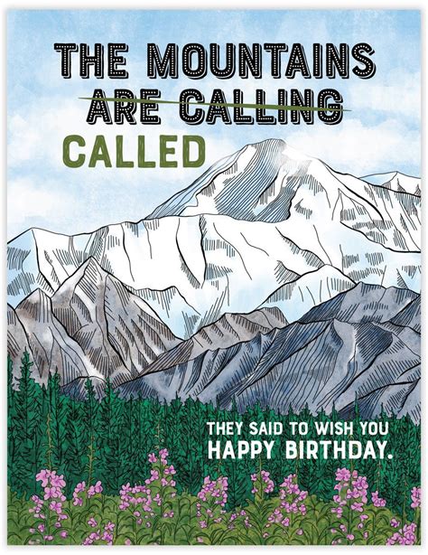 Mountains Called Birthday Waterknot Happy Birthday Wishes For A