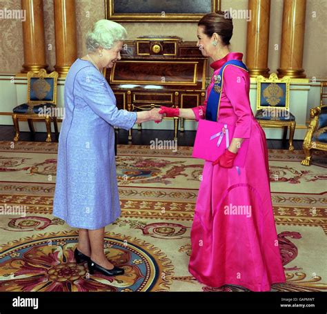 Britains Queen Elizabeth Ii Meets Her Excellency The Ambassador Of
