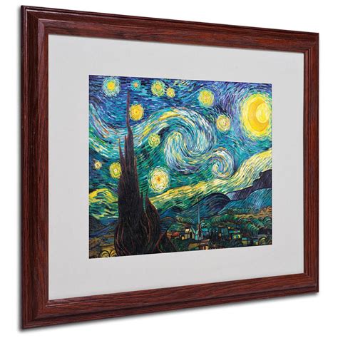 Starry Night Framed Matted Art By Vincent Van Gogh 297842 Wall Art