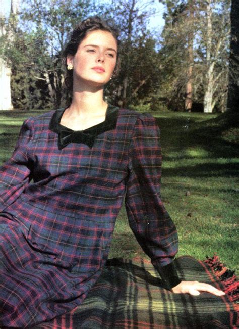 Darling Plaid Velvet Trimmed Dress From The Autumn 1990 Laura Ashley