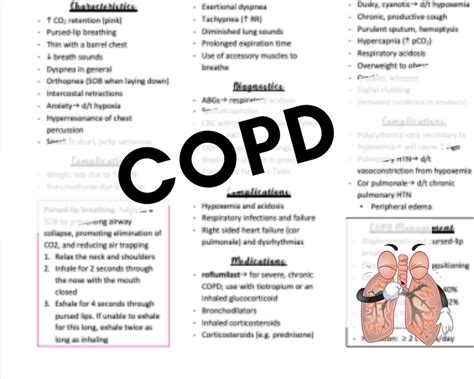 Copd Nursing Review Single Page Concept Map Emphysema And Chronic