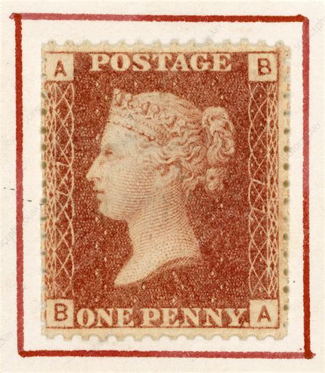 Penny Red Postage Stamp Stock Image C0184460 Science Photo Library