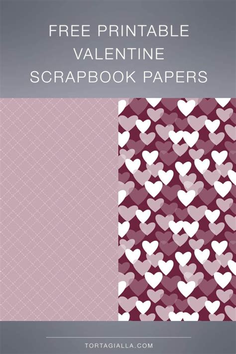 Free Printable Valentine Scrapbook Paper Tortagialla