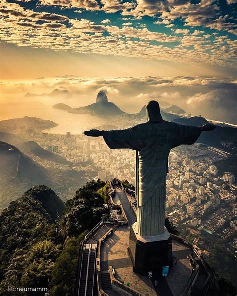 Cristo Redentor Statue Of Jesus Christ At The Summit Of Mount Corcovado