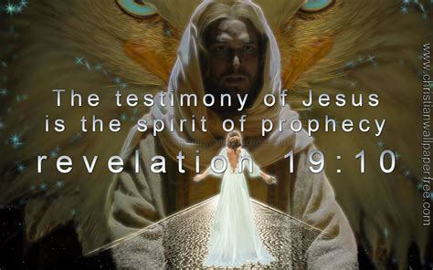Spirit Of Prophecy Revelation 19 Verse 10 Christian Wallpaper Free