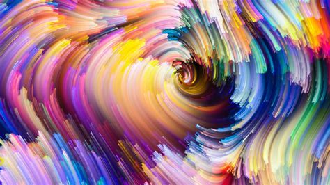 Abstract Colorful Digital Art Swirls Cgi Spiral Wallpapers Hd