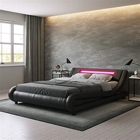 Buy Ztozz Modern Contemporary Wave Like Curve Upholstered Platform Bed