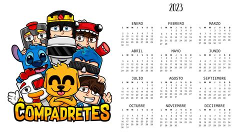 Kits Imprimibles Gratis Calendario 2023 De Compadretes