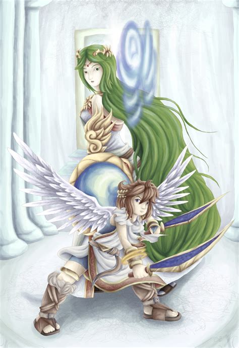 Pit And Palutena By Lady Of Link On Deviantart