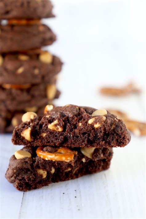 Chocolate Peanut Butter Pretzel Cookies Joy Oliver