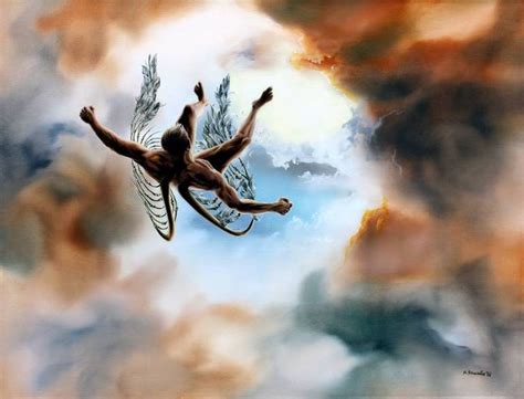 Fall Of Icarus 1978 Painting