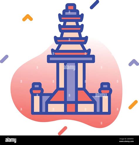 Temple Of Besakih Bali Indonesia Temple Fully Editable Vector Icons