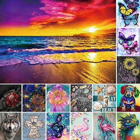 Sunflower Buttefly Diamond Painting 5d Diy Full Drill Decor Koi Fishes