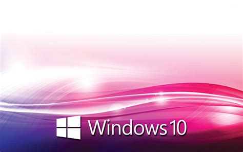 Free Download Windows 10 White Text Logo On Purple Waves Wallpaper