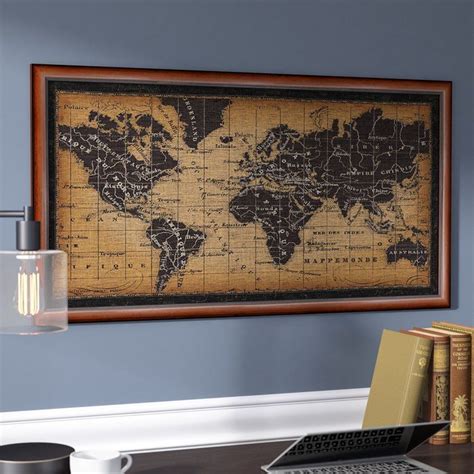 Awasome World Map Wall Picture Frame Ceremony World Map With Major