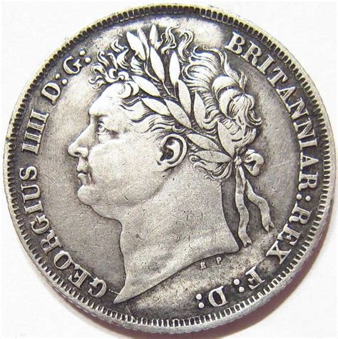 1824 925 Sterling Silver 1 British Shilling King George Iv Uk 3 Yr