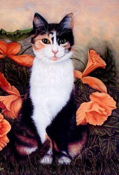 Cat With Hibiscus Cat Art Animal Art Illustration Art