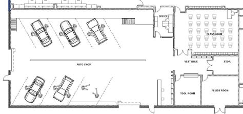 Automotive Workshop Floor Plan Layout Floorplansclick