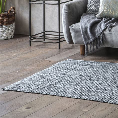 Grey Cotton Woven Rug | Home Accessories | Rugs