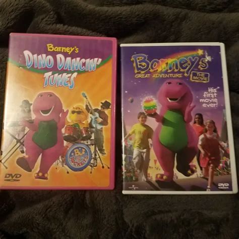 Lot Of 2 Barney Dvds Dino Dancin Tunes Barneys Great Adventure The