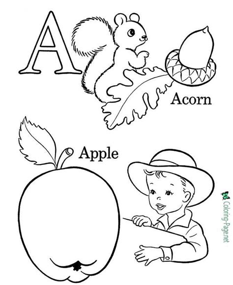 Free Alphabet Coloring Pages Letter A