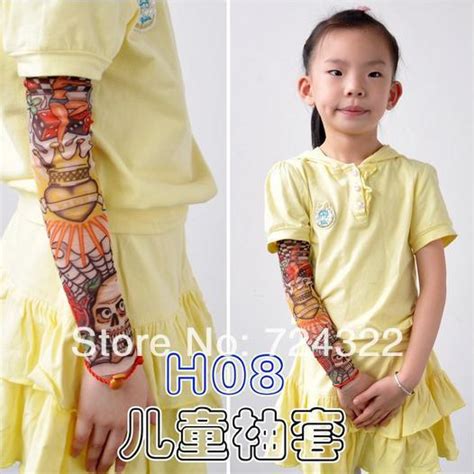 50pcs Temporary Arm Sleeve Cool Child Kids Nylon Stretchy