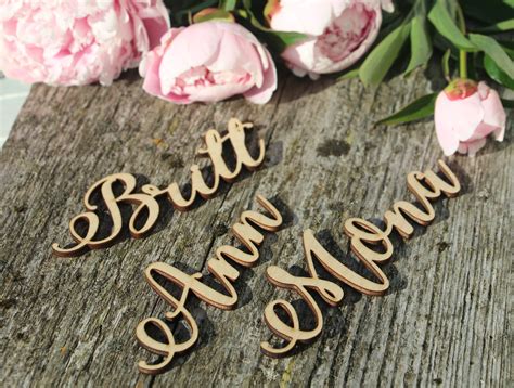Place Cards Laser Cut Wood Names Custom Laser Cut Name Signs Wedding