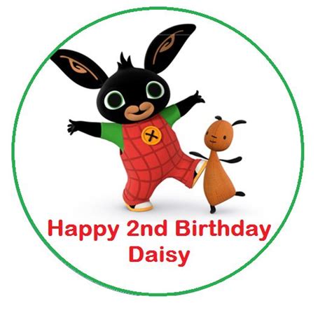 Bing Bunny Personalised Cake Topper Boys 1st Birthday Party Ideas