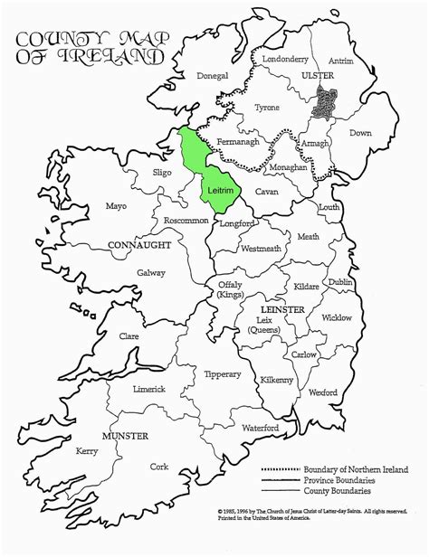 Map Of County Leitrim Ireland Secretmuseum