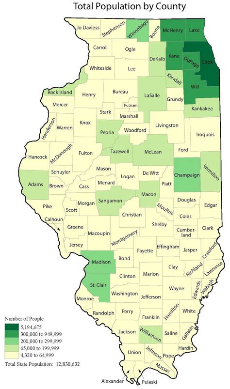 Counties Of Illinois By Population R Mapporn