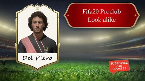 Fifa 20 Alessandro Del Piero Look Alike In Juventus Youtube
