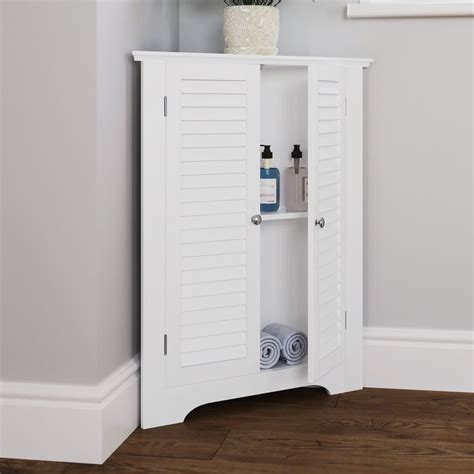 Riverridge Ellsworth 3 Shelf Corner Cabinet White In