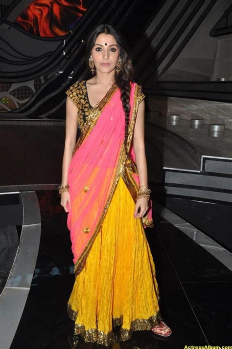 anushka sharma hot pics  yellow  saree actress album