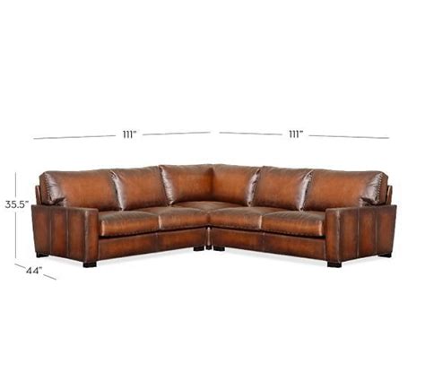 Our sofas come in a variety of styles and fabrics and add a comfortable touch to any living room. Turner Square Arm Leather 3-Piece L-Sectional | Quality ...