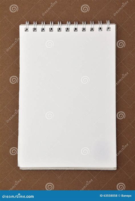 Blank Notepad With Spiral Bound Stock Photo Image Of Note Binder