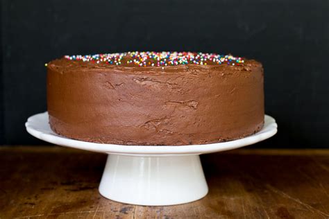 The Merry Gourmet Chocolate Cake With Chocolate Buttercream Frosting