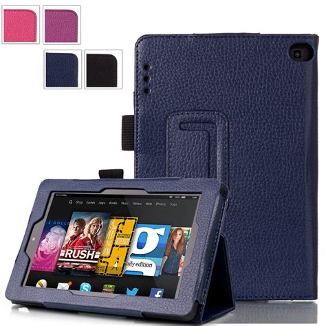 For Amazon Kindle Fire Hd 7 Inch 2014 4th Gen Rotating Leather Flip