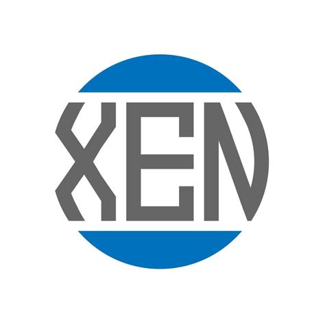 Xen Letter Logo Design On White Background Xen Creative Initials