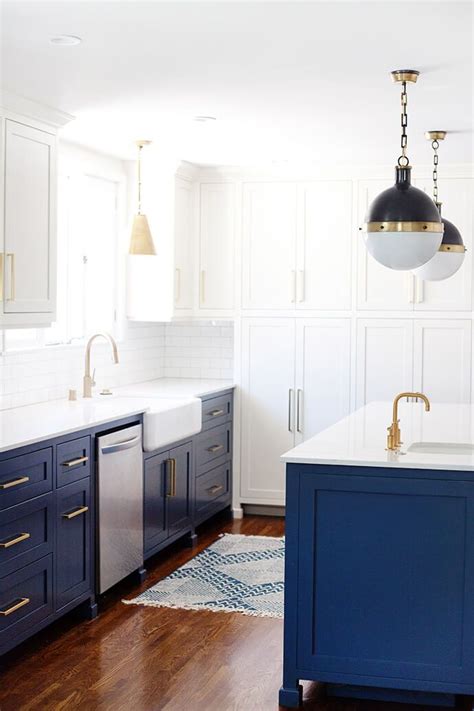 Blue And White Kitchen Cabinets Affordmyhome