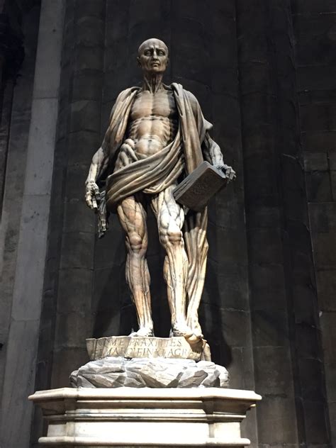 Statue Inside The Milan Cathedral Or The Duomo Di Milan In Milan Italy