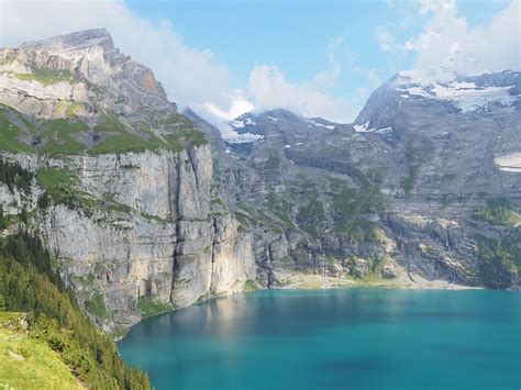Oeschinen Lake Switzerland Free Photo On Pixabay