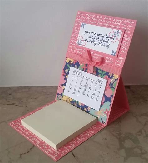 Craft Fair Make Easel Desk Calendar And Note Pad Affectionately