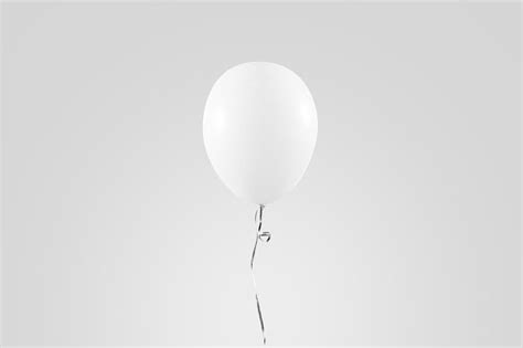 Blank White Balloon Mock Up Isolated Clear White Art Design Mockup