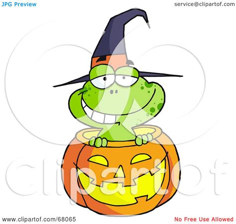 Royalty Free Rf Clipart Illustration Of A Happy Frog In A Carved