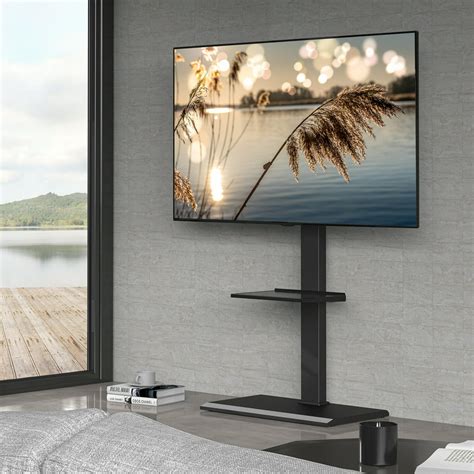 Fitueyes Swivel Floor Tv Stand With Mount For 50 85 Inch Large Tv