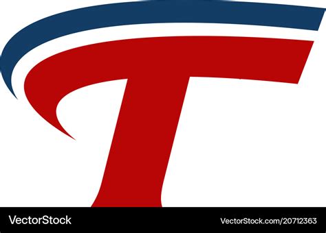 Letter T Logo Design Template Royalty Free Vector Image